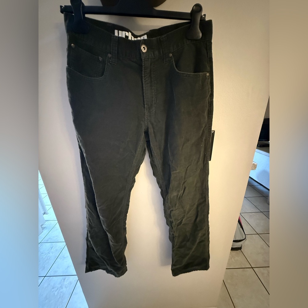 Urban Pipeline Men's Corduroy Pants in Dark Olive 30x32